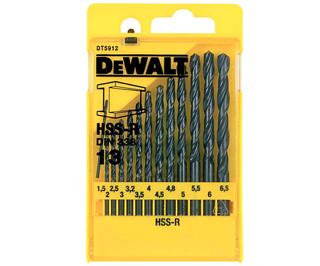 Набор сверл по металлу DeWALT HSS-R DT5912 (1.5-6.5 мм)